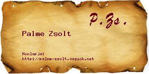 Palme Zsolt névjegykártya